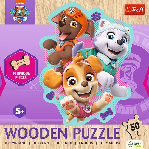 Trefl 50 Wooden Contour A cheerful group of pupies / Viacom PAW Patrol_FSC Mix 70%-3