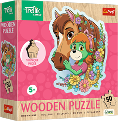 Trefl 50 Wooden Contour Puzzle - Happy Treflik Family / KAZSTUDIO SA The Treflik Family FSC Mix 70%