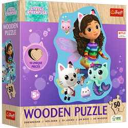 Trefl 50 Wooden Contour Puzzle - Happy Gabby / Universal Gabby's Dollhouse FSC Mix 70%