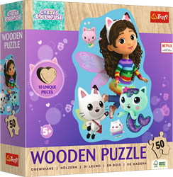 Trefl 50 Wooden Contour Puzzle - Happy Gabby / Universal Gabby's Dollhouse FSC Mix 70%