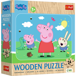 Trefl 24 Wooden Puzzle - Meet lovely Peppa / HASBRO Peppa Pig_FSC Mix 70%