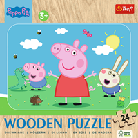 Trefl 24 Wooden Puzzle - Meet lovely Peppa / HASBRO Peppa Pig_FSC Mix 70%-3