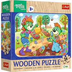 Trefl 24 Wooden Puzzle - Meet the Treflik Family / KAZSTUDIO SA The Treflik Family_FSC Mix 70%