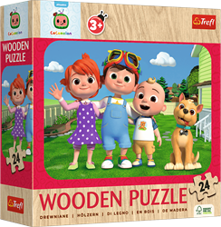 Trefl 24 Wooden Puzzle - Happy Cocomelon / Moonbug Cocomelon_FSC Mix 70%