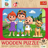 Trefl 24 Wooden Puzzle - Happy Cocomelon / Moonbug Cocomelon_FSC Mix 70%-3
