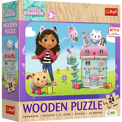 Trefl 24 Wooden Puzzle - Happy Gabby and her friends / Universal Gabby's Dollhouse_FSC Mix 70%