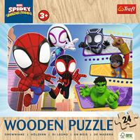 Trefl 24 Wooden Puzzle - Brave Spiday and friends / Spiday and his Amazing Friends Marvel_FSC Mix 70%-3