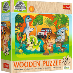 Trefl 24 Wooden Puzzle - Meet the dinosaurs / Universal Jurassic World_FSC Mix 70%