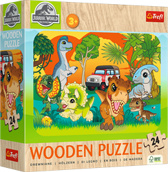 Trefl 24 Wooden Puzzle - Meet the dinosaurs / Universal Jurassic World_FSC Mix 70%