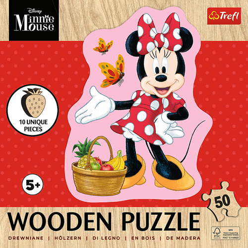 Trefl 50 Wooden Contour Puzzle - Happy Minnie / Disney Minnie_FSC Mix 70%-3