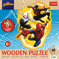 Trefl 50 Wooden Contour Puzzle - Spider-Man ready in action / Disney Marvel Spiderman_FSC Mix 70%-3