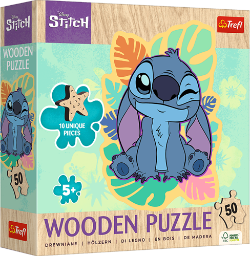 Trefl 50 Wooden Contour Happy Stitch / Disney Lilo&Stitch_FSC Mix 70%