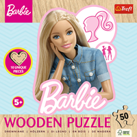 Trefl 50 Wooden Contour Puzzle - Favorite fashionable Barbie / Mattel, Barbie_FSC Mix 70%-3