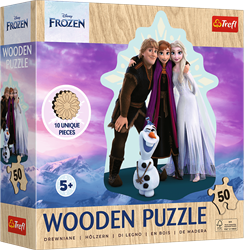 Trefl 50 Wooden Contour Puzzle - Favorite Frozen / Disney Frozen 2_FSC Mix 70%