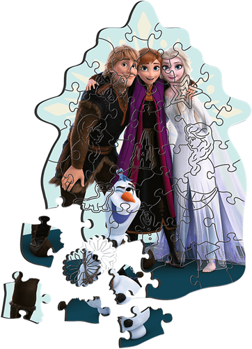 Trefl 50 Wooden Contour Puzzle - Favorite Frozen / Disney Frozen 2_FSC Mix 70%-2