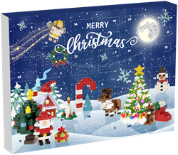 BRIXIES Adventskalender "Merry Christmas" - 377 st