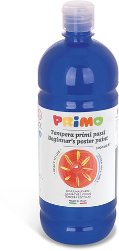 Primo - Kant-en-Klare Plakkaatverf voor Beginners, Fles Van 1000 ml met Dop met Debietregeling Ultramarijn 500