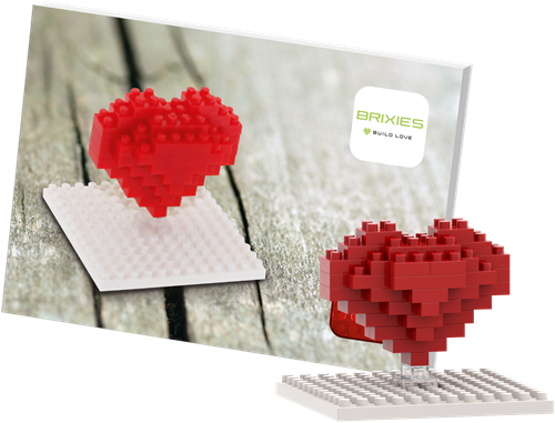 BRIXIES Postkaart Hart - 42 st