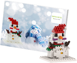 BRIXIES Postkaart Sneeuwpop - 70 st