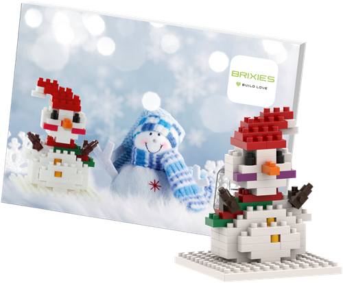 BRIXIES Postkaart Sneeuwpop - 70 st