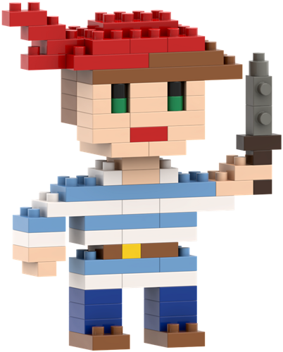 BRIXIES Postkaart Piraat - 76 st-2