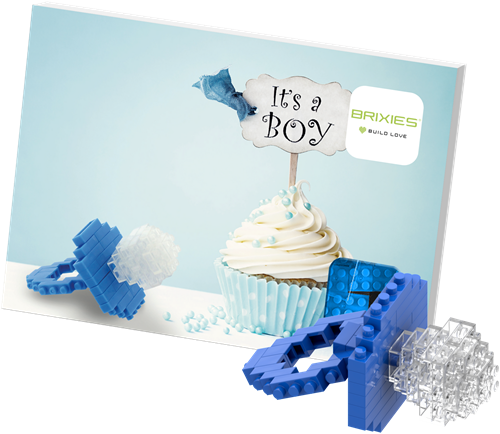 BRIXIES Postkaart Baby Jongen - 53 st