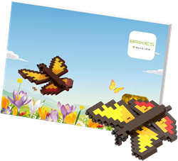 BRIXIES Postkaart Vlinder - 125 st