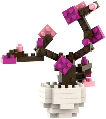 BRIXIES Postkaart Kersenboom - 68 st