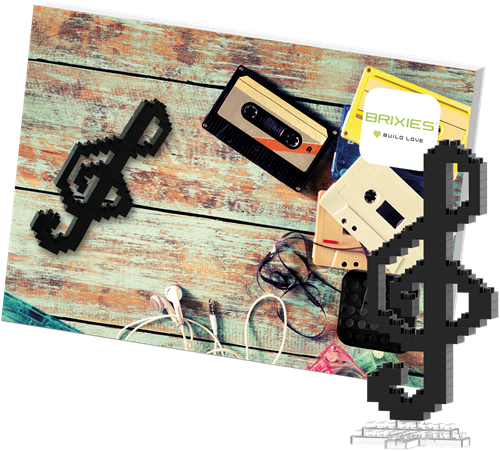 BRIXIES Postkaart Muzieksleutel - 70 st