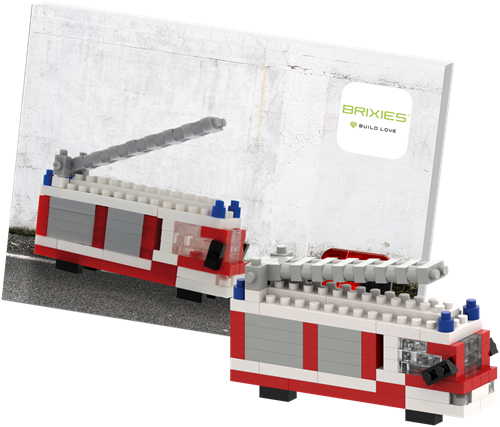 BRIXIES Postkaart Brandweer - 133 st