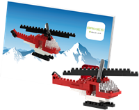 BRIXIES Postkaart Helikopter - 80 st