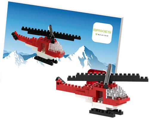 BRIXIES Postkaart Helikopter - 80 st