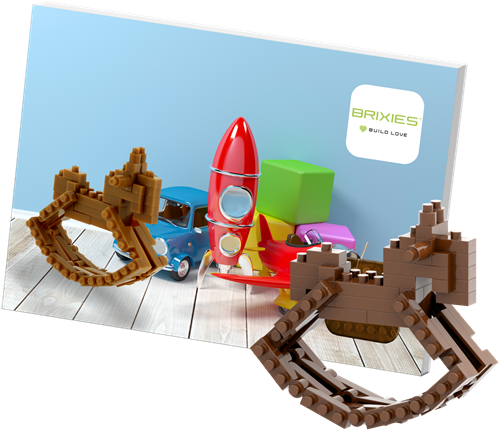 BRIXIES Postkaart Schommelpaard - 70 st-2