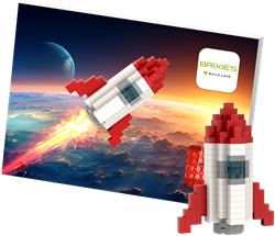 BRIXIES Postkaart Raket - 162 st