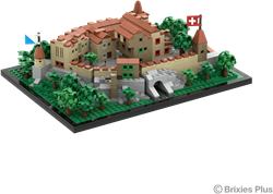 BRIXIES Plus Zwitserse kasteel Laufen - 1577 st