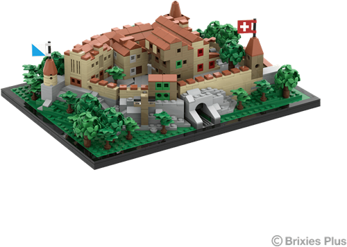 BRIXIES Plus Zwitserse kasteel Laufen - 1577 st