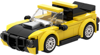 BRIXIES Plus Mini Racewagen geel - 134 st