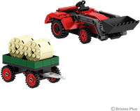 BRIXIES Plus Tractor rood - 150 st-2