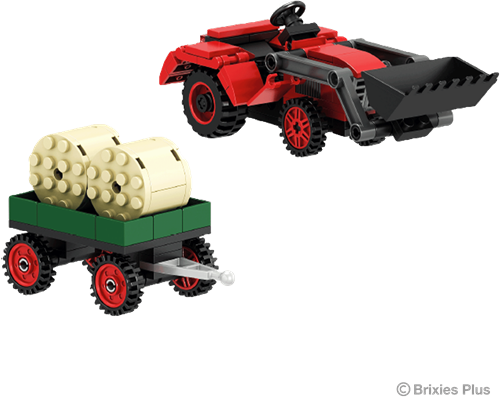 BRIXIES Plus Tractor rood - 150 st-2