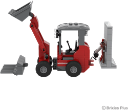 BRIXIES Plus Weidemann 1190e met Balenwagen + Schep - 181 st