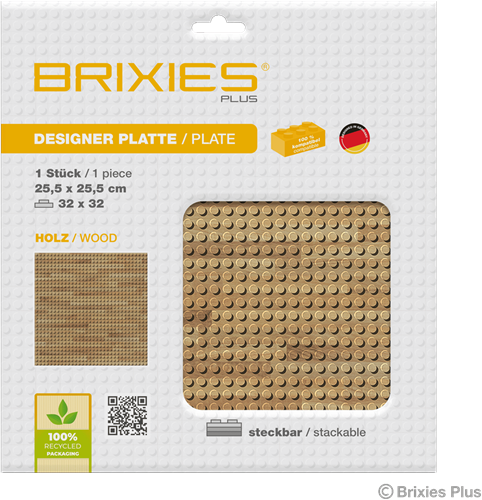 BRIXIES Grondplaat 32 x 32 Hout-2