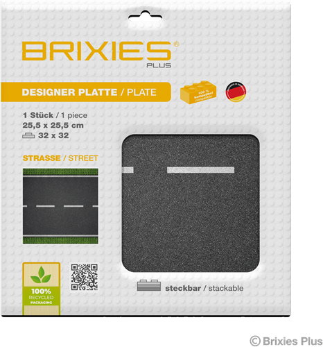 BRIXIES Grondplaat 32 x 32 Weg recht-2