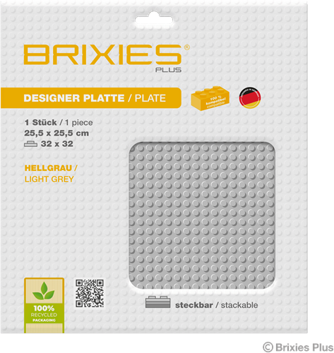 BRIXIES Grondplaat 32 x 32 Basis lichtgrijs-2