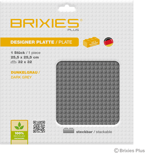 BRIXIES Grondplaat 32 x 32 Basis donkergrijs-2