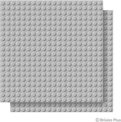 BRIXIES Grondplaat 20 x 20 Dubbelpak lichtgrijs