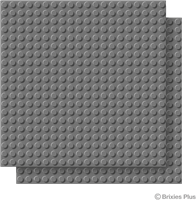 BRIXIES Grondplaat 20 x 20 Dubbelpak donkergrijs