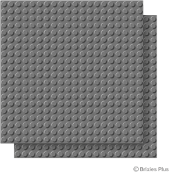 BRIXIES Grondplaat 20 x 20 Dubbelpak donkergrijs