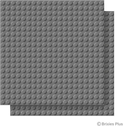 BRIXIES Grondplaat 20 x 20 Dubbelpak donkergrijs