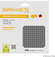 BRIXIES Grondplaat 20 x 20 Dubbelpak donkergrijs-2