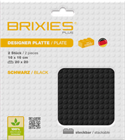 BRIXIES Grondplaat 20 x 20 Dubbelpak zwart-2